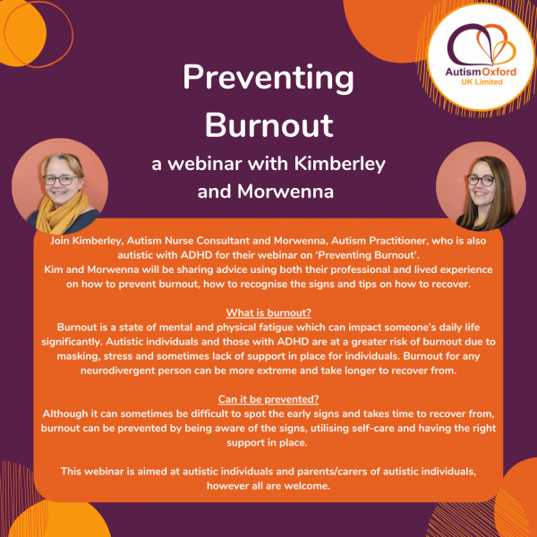 Poster detailing information of our preventing burnout webinar recording