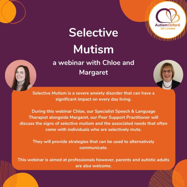 Details of our Selective Mutism Webinar Recording