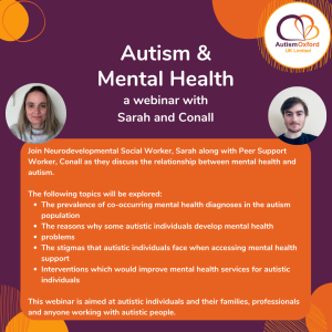 Details of our autism and mental health webinar recording